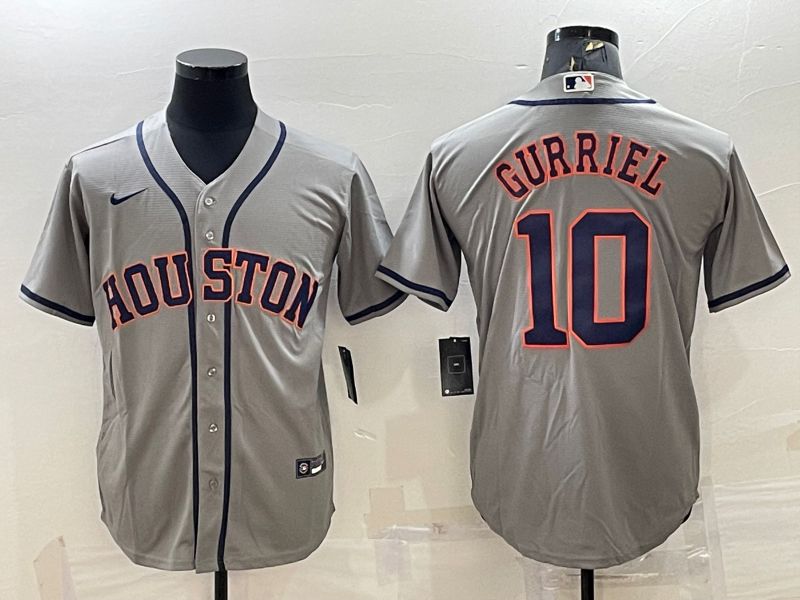 Men Houston Astros #10 Gurriel Grey Game Nike 2022 MLB Jerseys